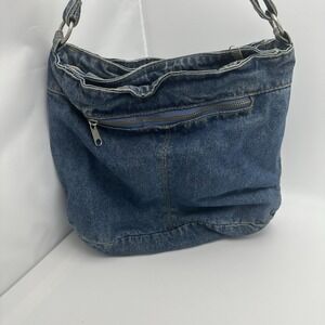 Vintage Denim Crossbody Handbag Purse 11" Adjustable‎ Strap